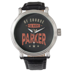 Relógio Parker Name Funny Personalizado Birthday Parker