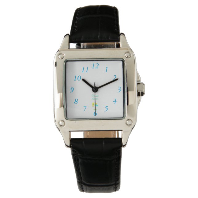 Relógio Páscoa Hatchlings Women Square Leather Watch (Frente)