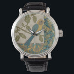 Relógio Pássaro Azul Amarelo e Teal Emitido em uma Ramific<br><div class="desc">Esta bela pintura de um pássaro azul amarelo e lacrado em um galho se ajustado perfeitamente a qualquer produto Zazzle. A pintura de Chariklia Zarris,  inspirada na colagem,  é composta por vários padrões,  flores e folhas diferentes. Confira!</div>