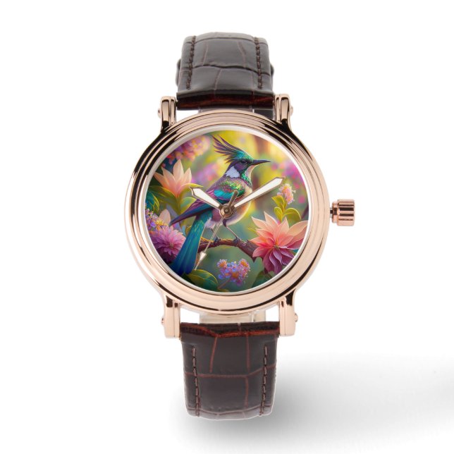 Relógio Pássaro Verde de Jay Fantasy (Frente)