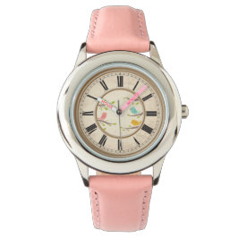 Relógio Pássaros de Cartoon Bonitos Crianças