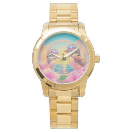 Relógio Pássaros legal com óculos Sunset