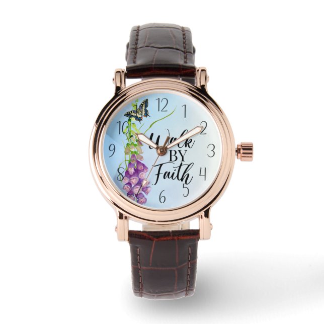 Relógio Passear por Bíblia de fé Verse (Frente)
