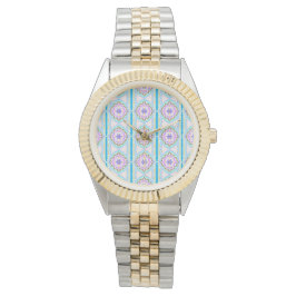 Relógio Pastel Dream Boho Geometric Kaleidoscope