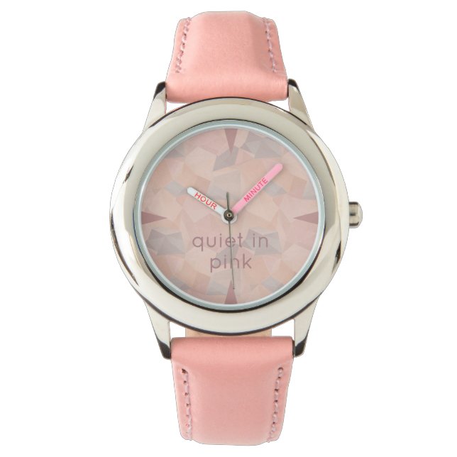 Relógio Pastel Geometric Pop | Blush Custom Kid's (Frente)