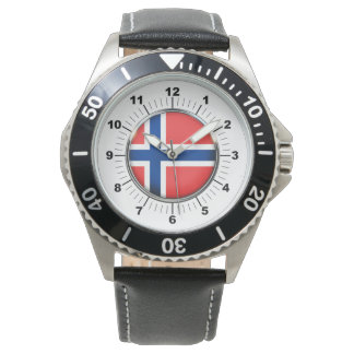 Relógio Patinador norueguês masculino: Stainless Steel Lea