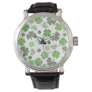 Relógio Patrick Irish Shamrock Clover Green