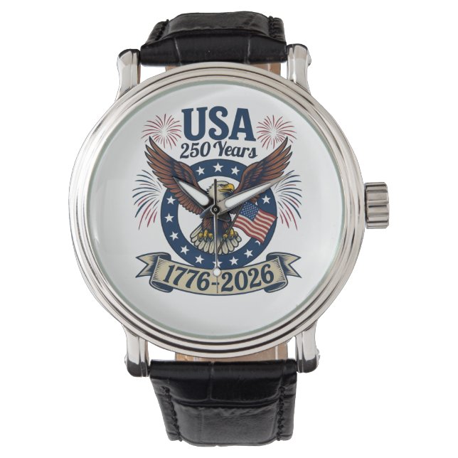Relógio Patriotic American Eagle 250 Years 1776-2026 (Frente)