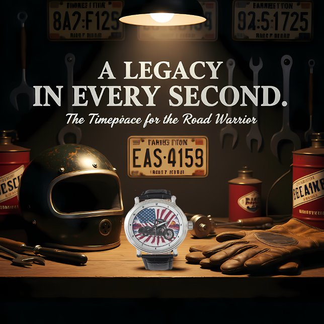 Relógio Patriotic Bagger, American Flag Watch. (Criador carregado)