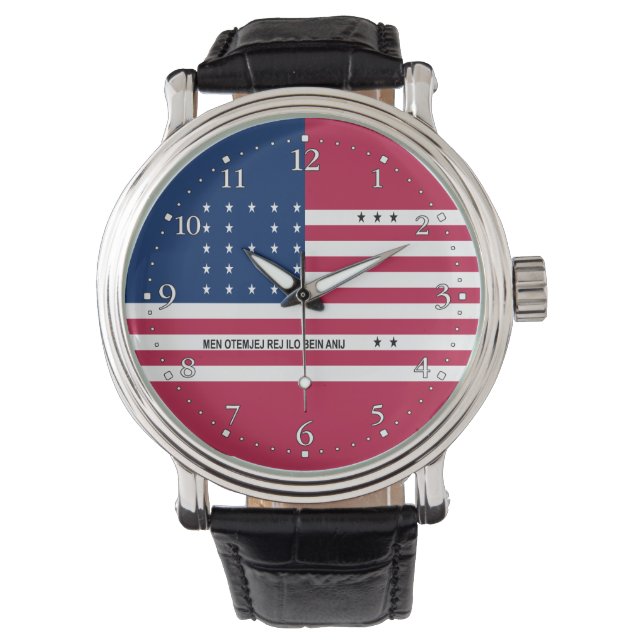 Relógio Patriotic Bikini Atoll Flag Watch (Frente)