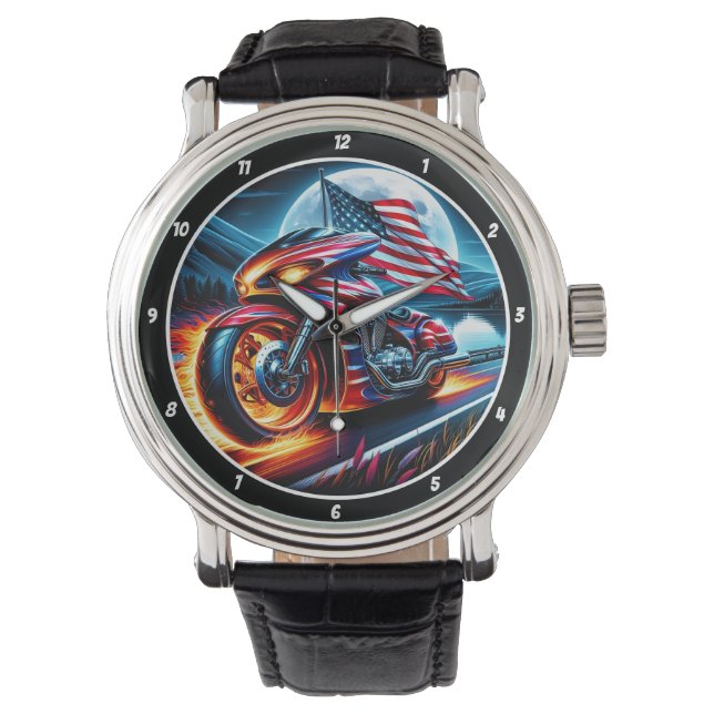 Relógio Patriotic Cruiser, Sunset Road Watch. (Frente)