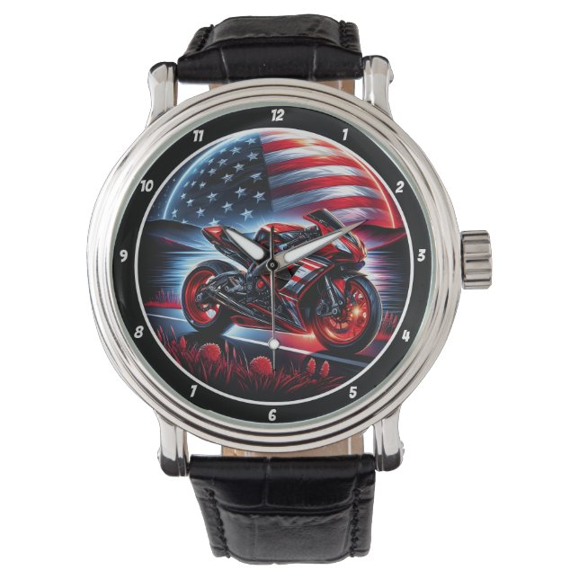 Relógio Patriotic Sport Bike, Lunar Ride Watch. (Frente)