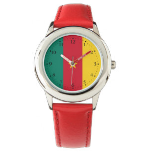 Relógio Patriótica Camarões Flag Watch