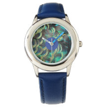 Patterno de Penas de Peacock indonésio Kids Watch