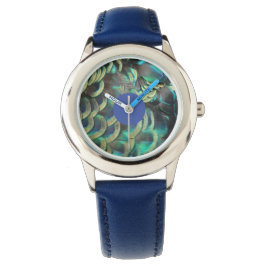 Relógio Patterno de Penas de Peacock indonésio Kids Watch