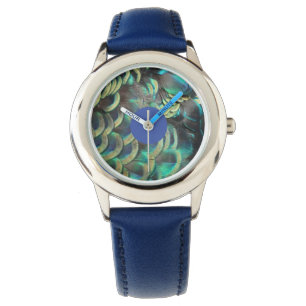 Relógio Patterno de Penas de Peacock indonésio Kids Watch