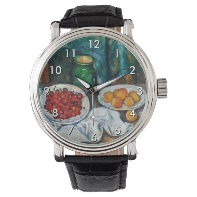 Relógio Paul Cezanne - Ainda vive com cerejas e caçadores (Frente)