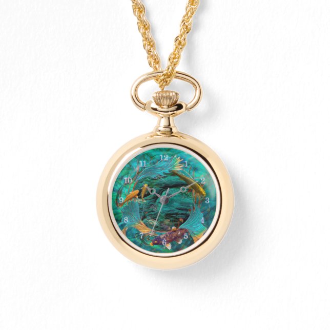 Relógio Peixes Koi NADANDO EM PAZ (Frente)