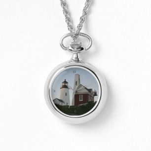 Relógio Pemaquid Point Light e sua bela Bell House
