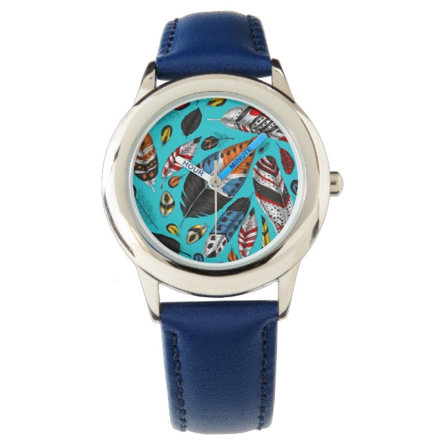 Relógio Penas coloridas (Frente)