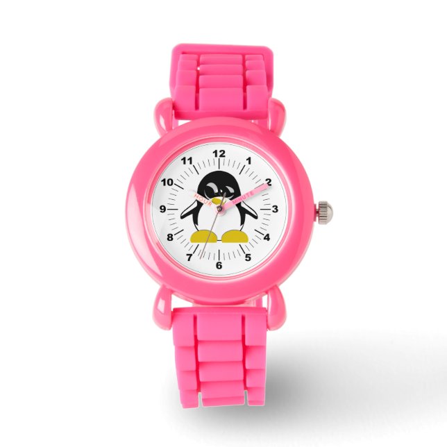 Relógio Penguin Pink Strap Watch (Frente)