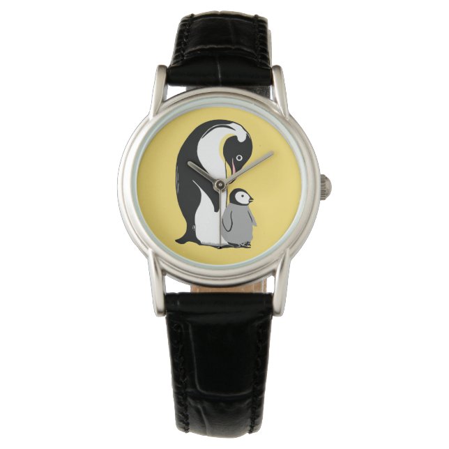 Relógio Penguins Yellow e Black Wristwatch (Frente)