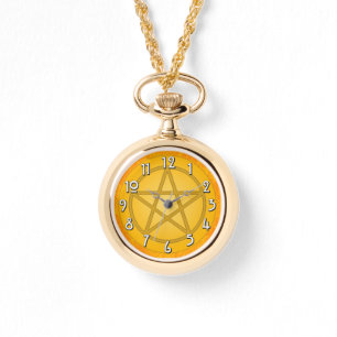Relógio Pentacle amarelo do ar