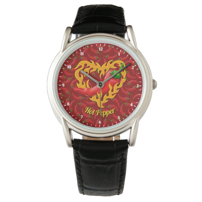 Relógio Pepper Chili com Flame Heart Watch (Frente)