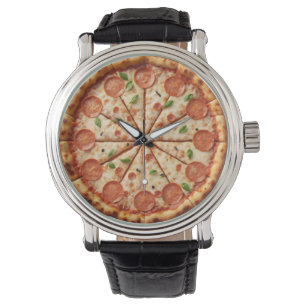 Relógio Pepperoni Pizza Clock - A salsicha contém os númer