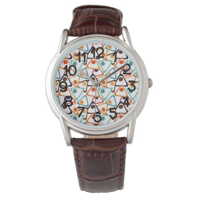 Relógio Pequenos triângulos dos 70 anos (Frente)