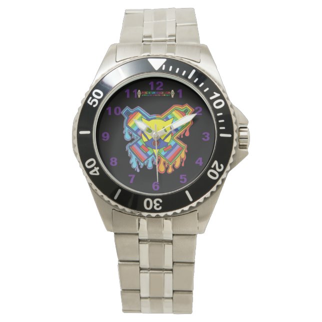 Relógio Percentual de Gasmask Stainless Steel Watch (Frente)