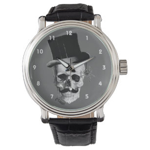 Relógio Personagem de cavalheiro do crânio gótico