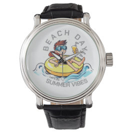 Relógio Personagem de desenho animado no Dia da Praia no A