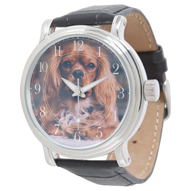 Relógio Personal Creations Puppy Spaniel Watch (Angular)