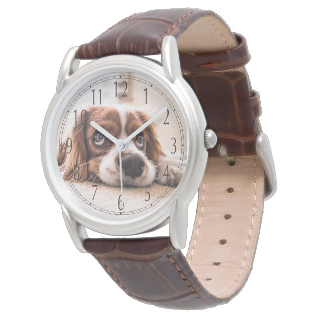 Relógio Personal Creches Sad Spaniel Watch (Angular)