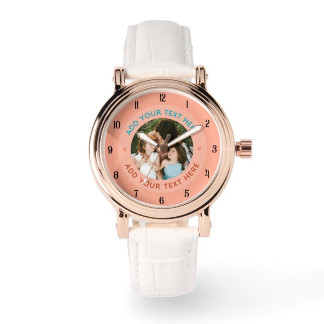 Relógio ⌚ personalização da fotografia e do texto | Person (Frente)