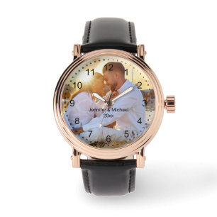 Relógio personalização elegante e mínima do casal