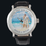Relógio Personalizada até o fim do tempo Foto<br><div class="desc">Relógio personalizado para seu parceiro ou novo marido - perfeito para um presente de casamento, aniversário, aniversário etc. A modelo está pronta para você adicionar sua própria foto romântica ou foto de casamento, por exemplo. Uma foto quadrada ou instagrama será mais fácil de trabalhar. O design apresenta a frase "até...</div>