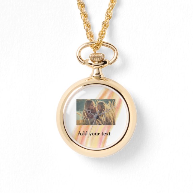 Relógio personalizado adicione sua foto natal água persona (Frente)