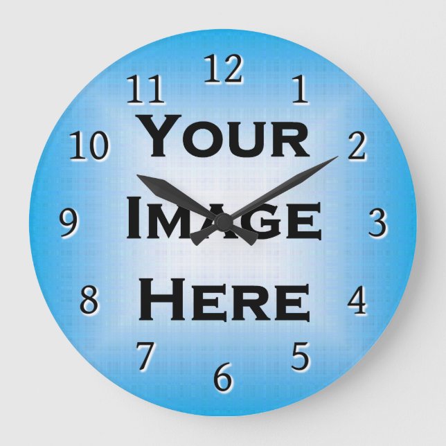 Relógio Personalizado Com Números Negros Finos Som (Frente)