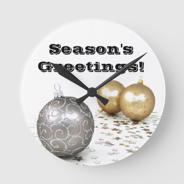 Relógio Personalizado de Envio Prateado e Dourado (Frente)