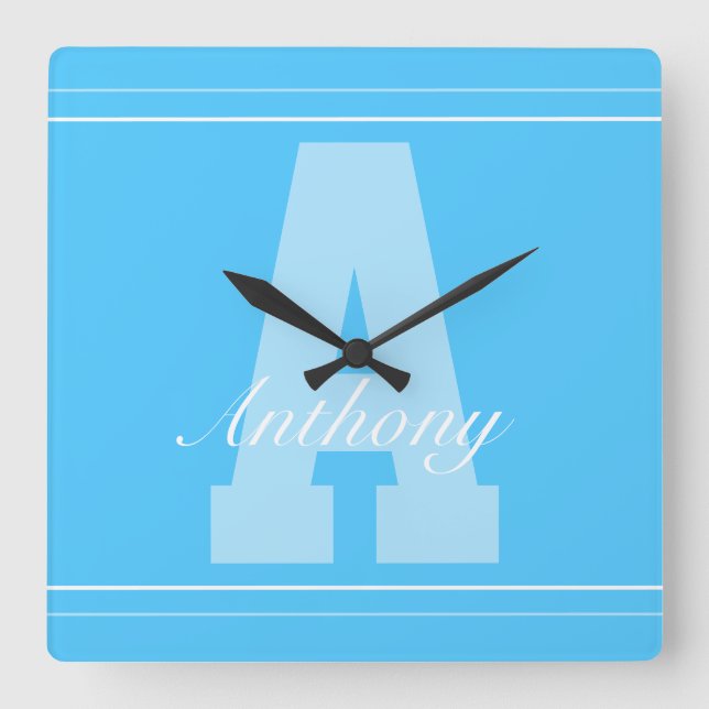 Relógio personalizado do nome da tipografia (Frente)