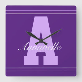 Relógio personalizado do nome da tipografia