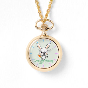 Relógio Personalizado do Snuggle Bunny Kawaii