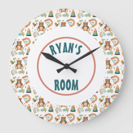 Relógio Personalizado do Urso de Boho