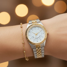 Relógio Personalizado Listrado para Ele e Ela Pres