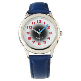 Relógio Personalizar a face vermelha deste jovem