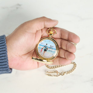 Relógio Personalize o seu Pai Fotografar Watch com Texto