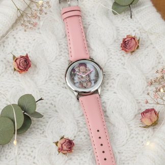Relógio "Personalized Girl’s Watch – Custom Photo & Text"