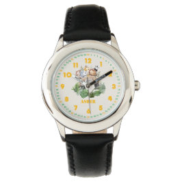 Relógio Personalized Jungle Safari Learn to Tell Time Kids